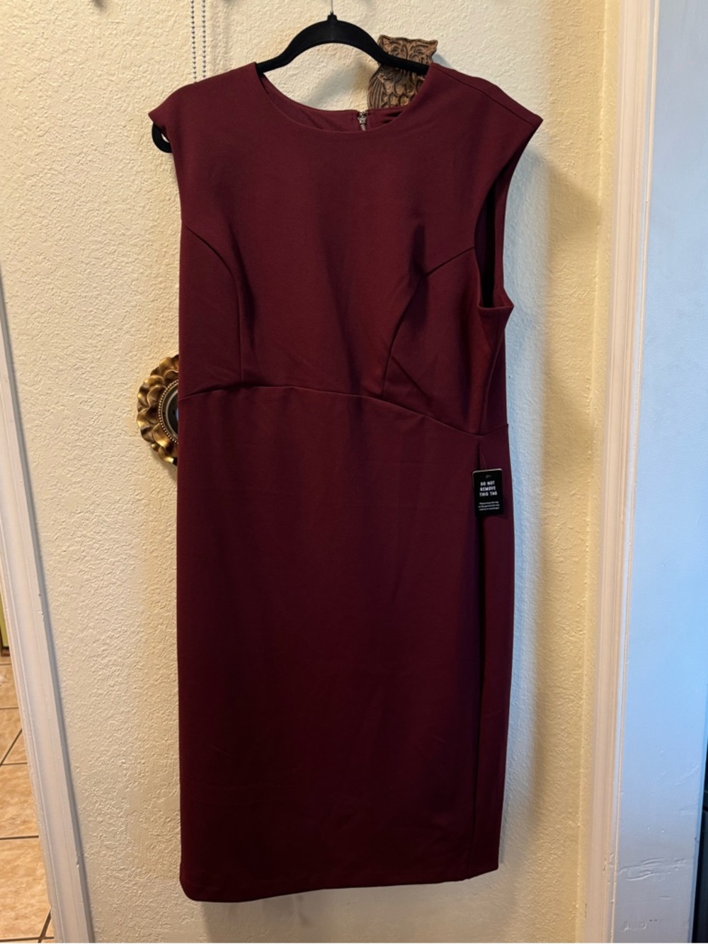 Express Sleeveless Sheath Dress in Burgundy